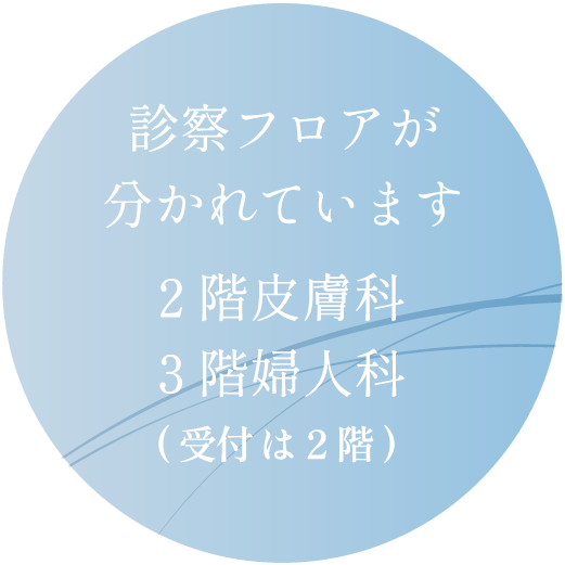 診察フロアが分かれています